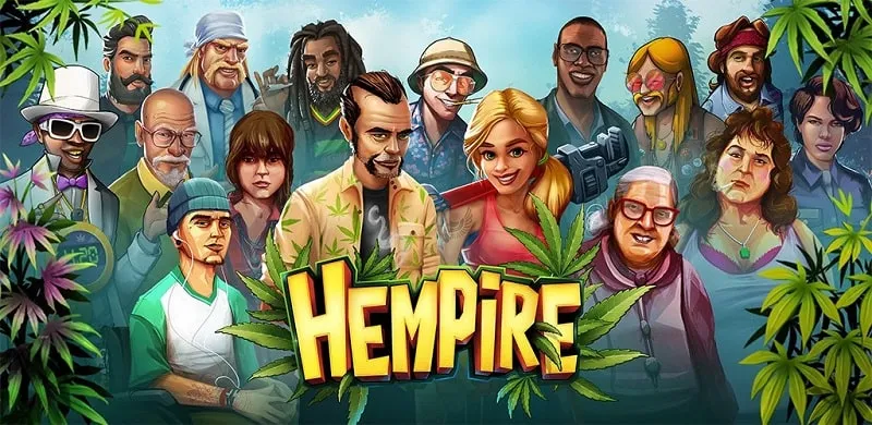 Hempire game interface showcasing the various cannabis plants and the in-game currency.