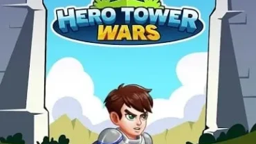 Hero navigating a tower level in Hero Tower Wars.