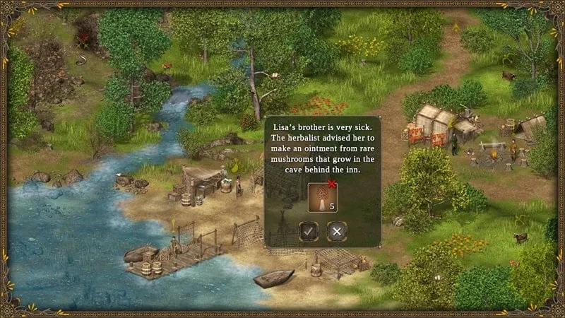 Hero of the Kingdom III in-game screenshot showcasing the game environment and possible exploration areas.