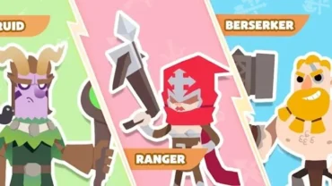 Hero Rush main screen showcasing gameplay.