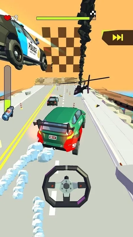 High-speed racing action in Crazy Rush 3D.