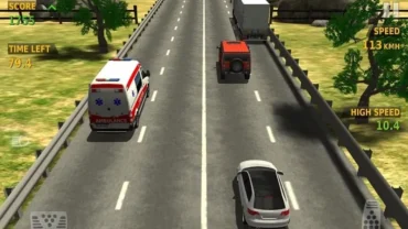 Highway racing in Traffic Racer.