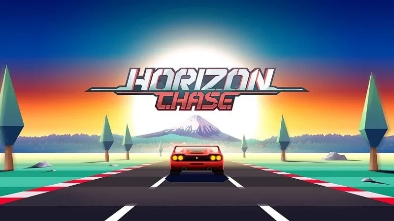 Cảnh chơi game Horizon Chase trên điện thoại