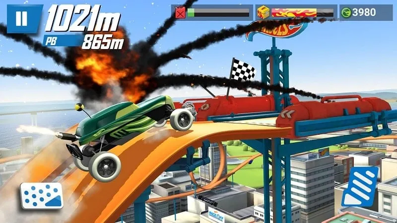 Hot Wheels Race Off car selection screen.