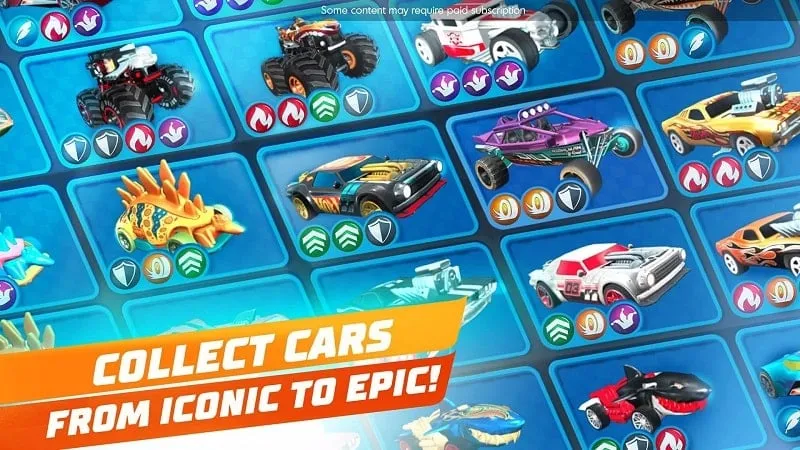 Jogabilidade do Hot Wheels Unlimited com carros desbloqueados pelo MOD.