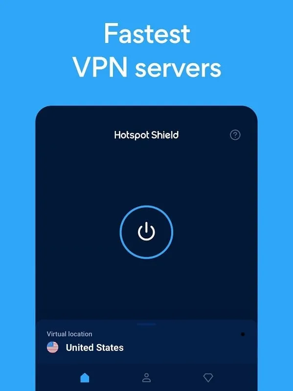 Hotspot Shield settings menu for advanced configuration