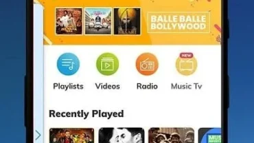 Hungama Music mod interface showing premium features