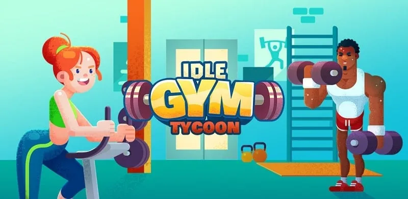 Idle Fitness Gym Tycoon game interface screenshot.