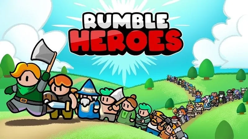 Idle Rumble Heroes main screen showcasing the gameplay.