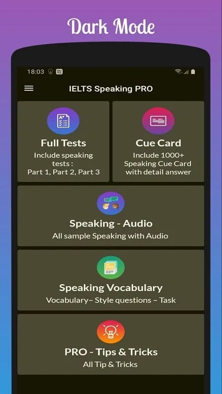 Fitur MOD IELTS Speaking PRO APK