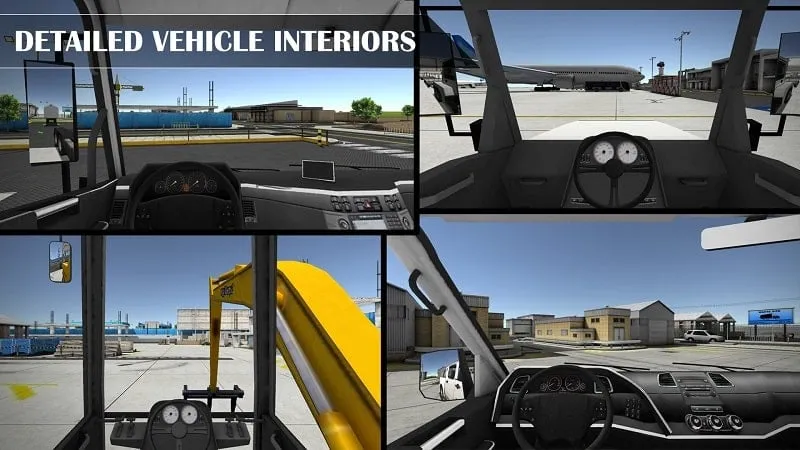 Image depicting various trucks and construction equipment in Drive Simulator.