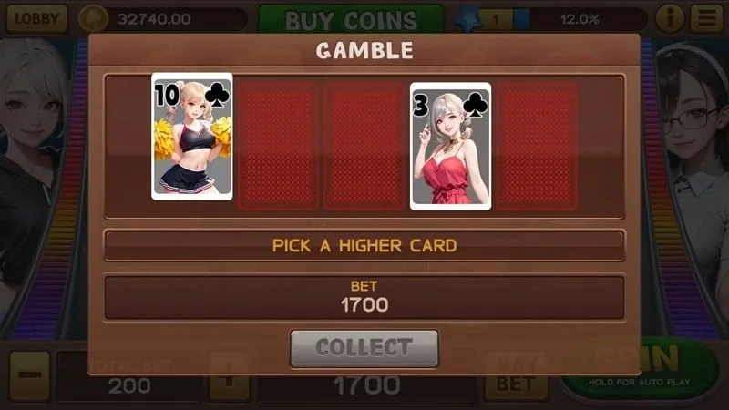 Image displaying various characters from Sexy Slot Girls interacting with the player.