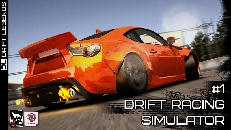 Image showcasing a gameplay scene from Drift Legends Real Car Racing where a car is executing a drift on a track, highlighting the enhanced visual experience and smooth performance.