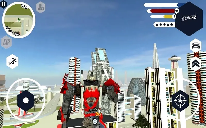 Image showcasing the combat mechanics against criminals in Robot Firetruck.