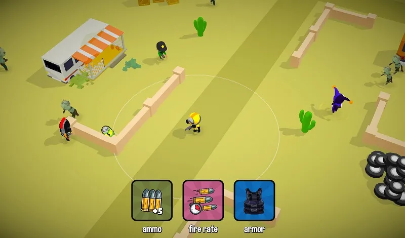 Image showcasing the gameplay with emphasis on player versus player combat within the shrinking play zone.