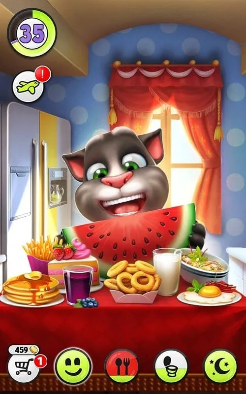 Image showing My Talking Tom's diverse mini-games.