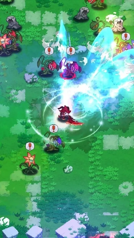 In-game combat scene in Infinite Hero.