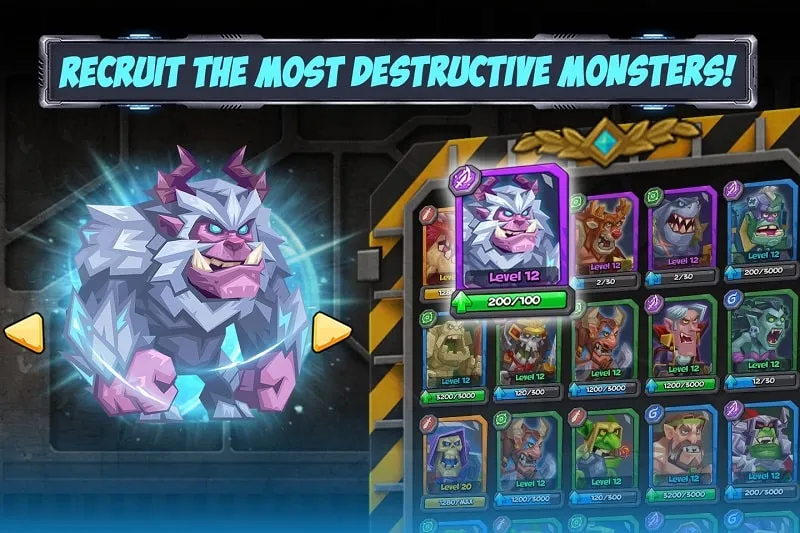 In-game interface displaying monster stats and abilities.