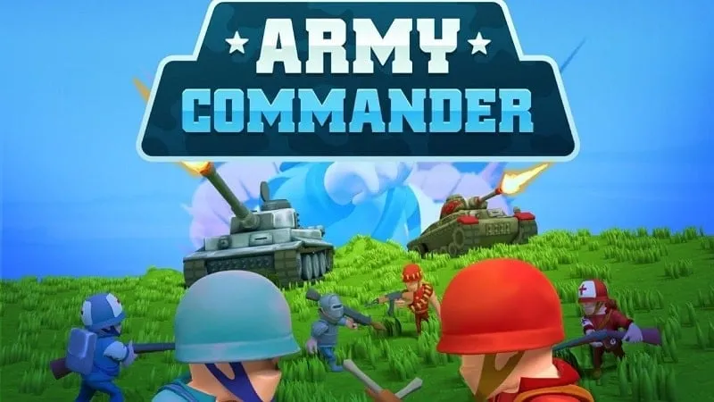 In-game scene depicting a large-scale battle in Army Commander.