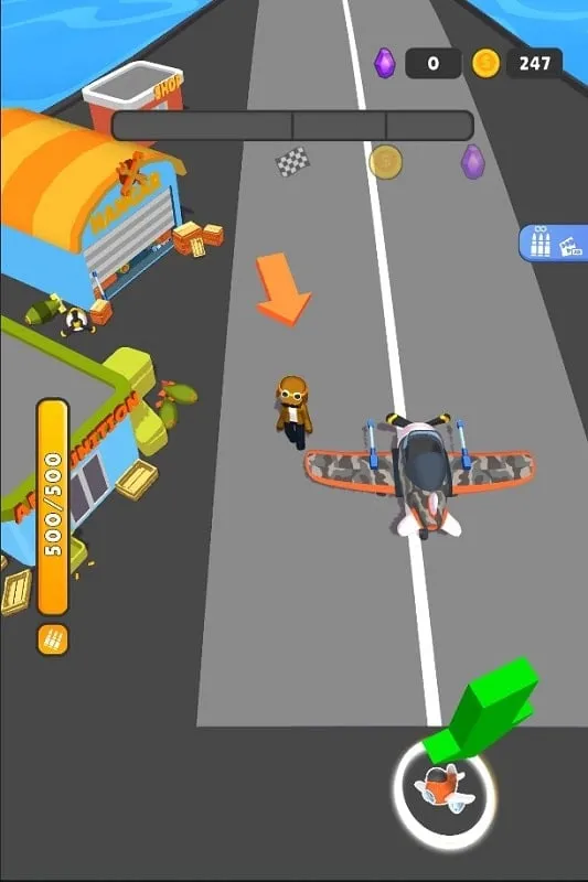 In-game screenshot demonstrating the mod menu with damage and radius multiplier options.