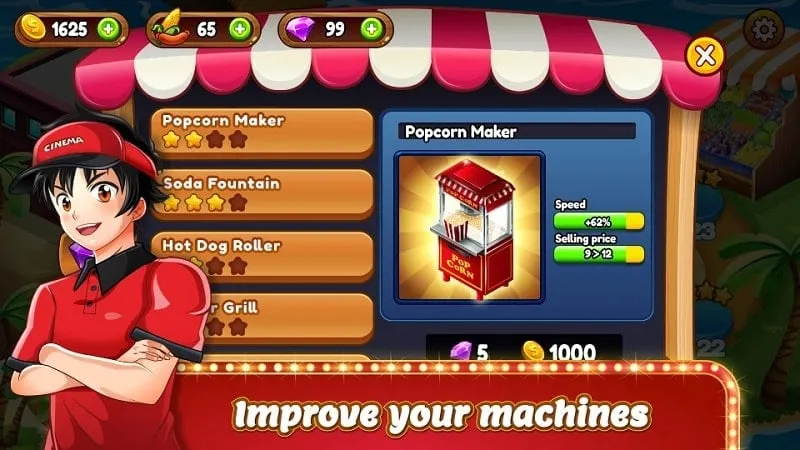 In-game screenshot demonstrating the use of unlimited money to purchase upgrades.