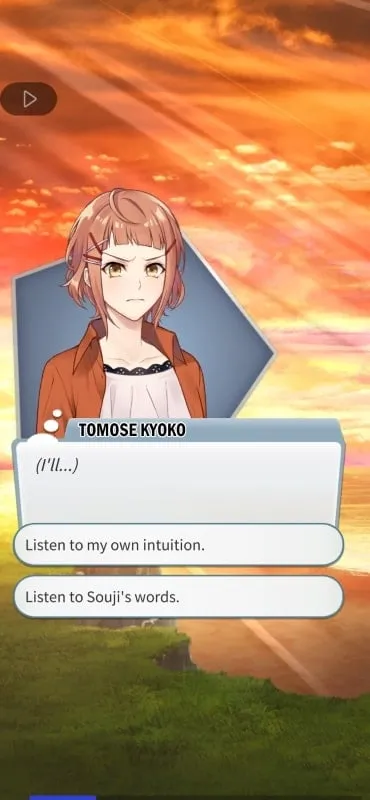 In-game screenshot displaying a conversation in Ghost Town Mystery Story Otome.