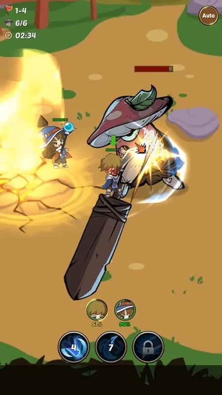 In-game screenshot displaying various hero characters and their unique skills.