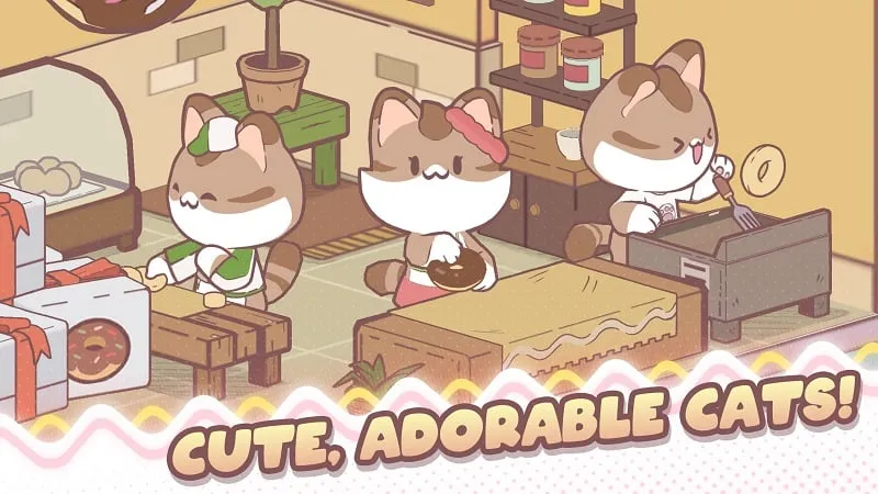 In-game screenshot highlighting the diverse range of desserts available in My Cat Tower.