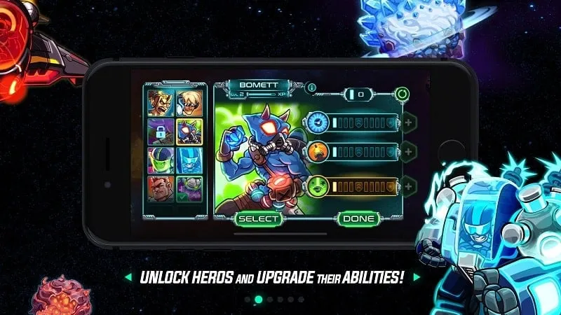 In-game screenshot highlighting the unlimited money resource in Iron Marines Invasion MOD APK.