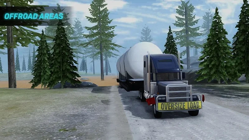 In-game screenshot illustrating the upgrade options available for trucks using unlimited money.