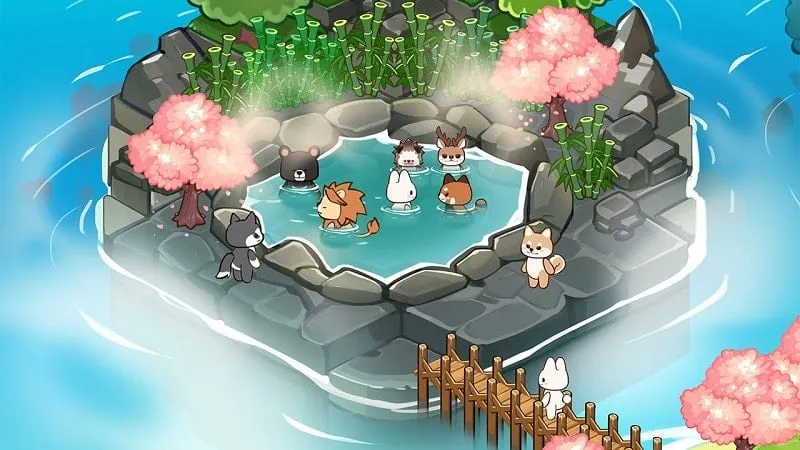 In-game screenshot of Animal Camp showcasing the building upgrade feature.