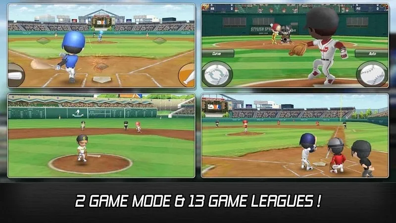 In-game screenshot of Baseball Star showcasing enhanced graphics and gameplay made possible by the mod features.