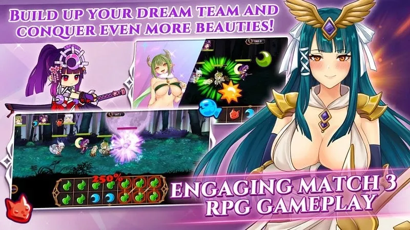 In-game screenshot of FAP Goddess showcasing the character upgrade and customization interface.