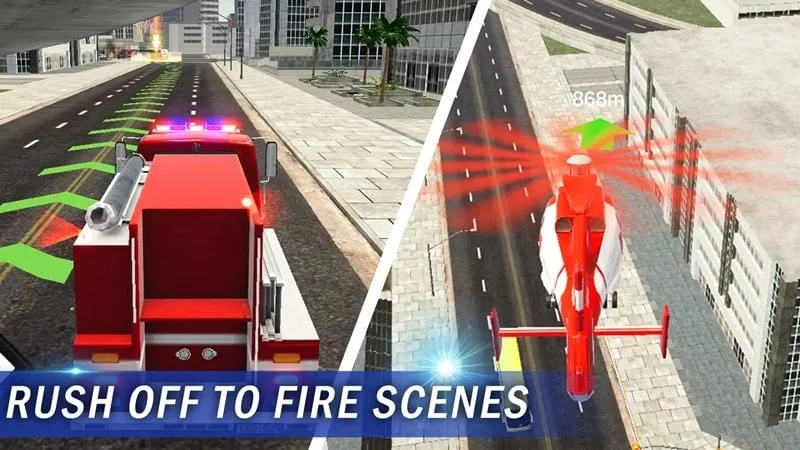 In-game screenshot of I'm Fireman showcasing the different fire trucks available.