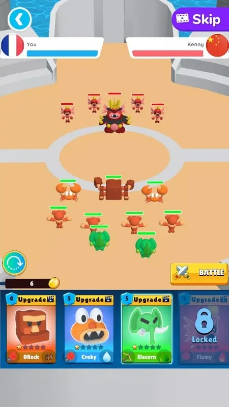 In-game screenshot showcasing the strategic gameplay of Monsters Tactics.