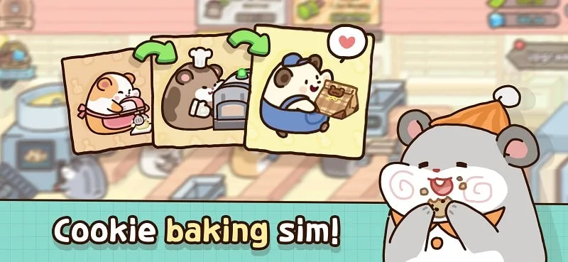 In-game screenshot showcasing the variety of hamster workers available for managing different tasks.