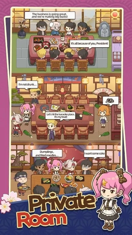 In-game shop in My Sushi Story where players can purchase upgrades.