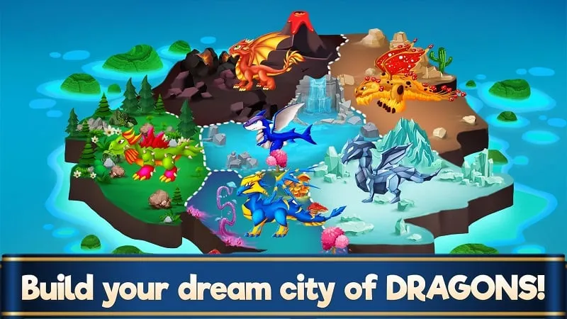 In-game view of the dragon city.