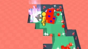 Installing Adventure Miner MOD APK on an Android phone.