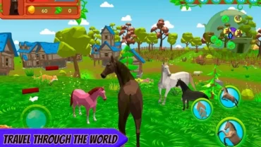 Installing Horse Family on an Android smartphone.