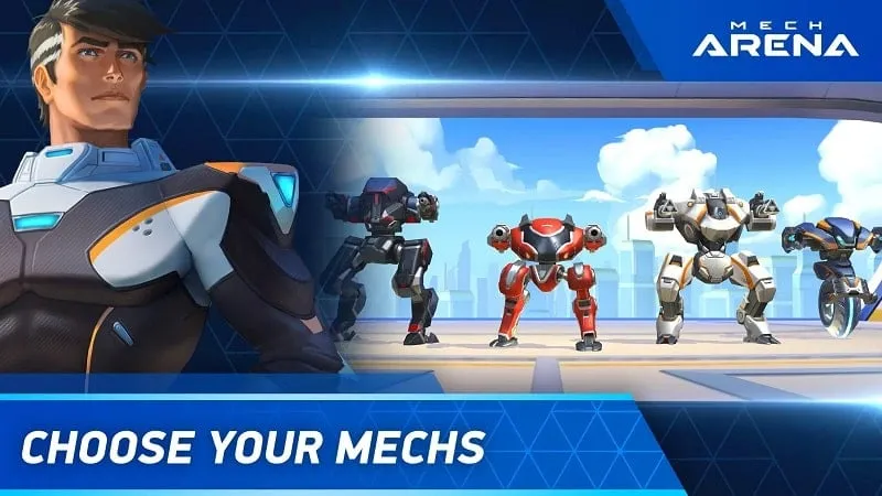 Installing Mech Arena MOD APK on an Android phone.