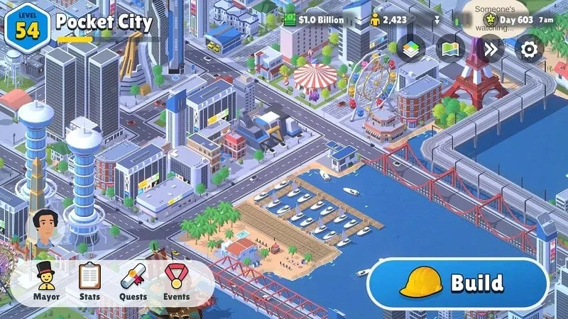 Proses instalasi Pocket City 2 di smartphone Android.