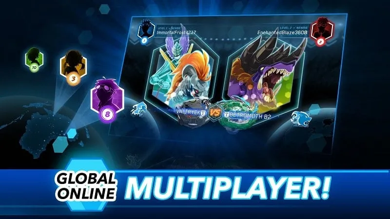 Installing the BEYBLADE BURST app MOD APK on an Android smartphone.