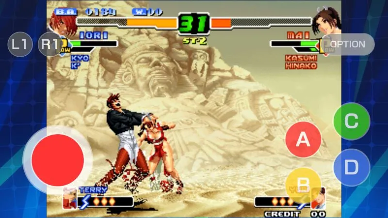 Installing the KOF 2000 ACA NEOGEO MOD APK file.