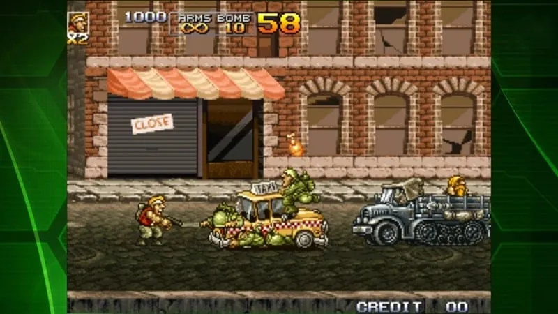 Installing the METAL SLUG 4 ACA NEOGEO MOD APK on an Android smartphone.