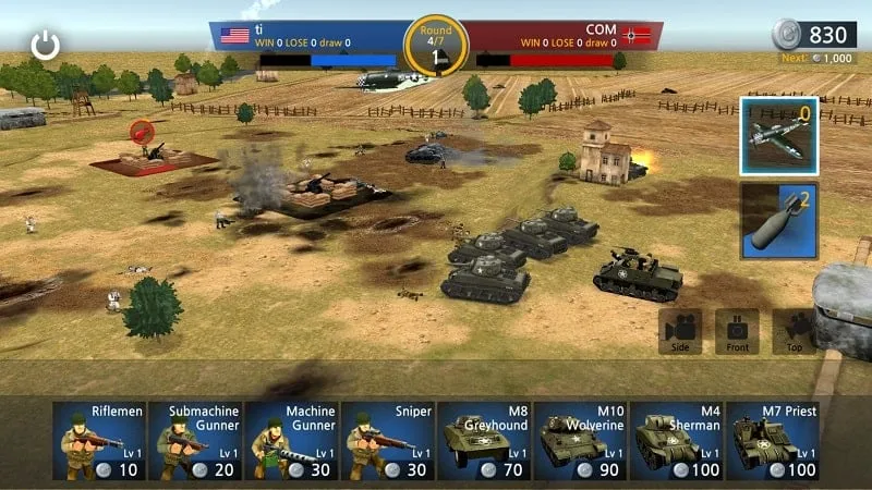 Installing the WW2 Battle Front Simulator MOD APK on an Android phone.