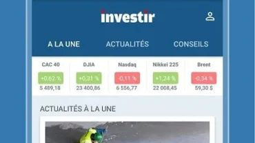 Investir bourse et finance mod interface showing premium features