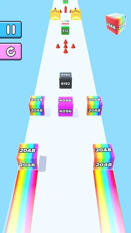 Jelly Run 2048 mod apk in action