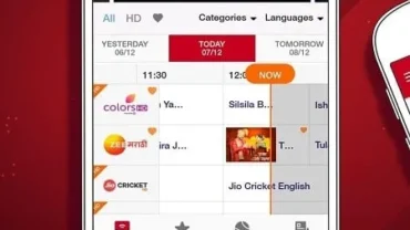 JioTV mod interface showing premium features