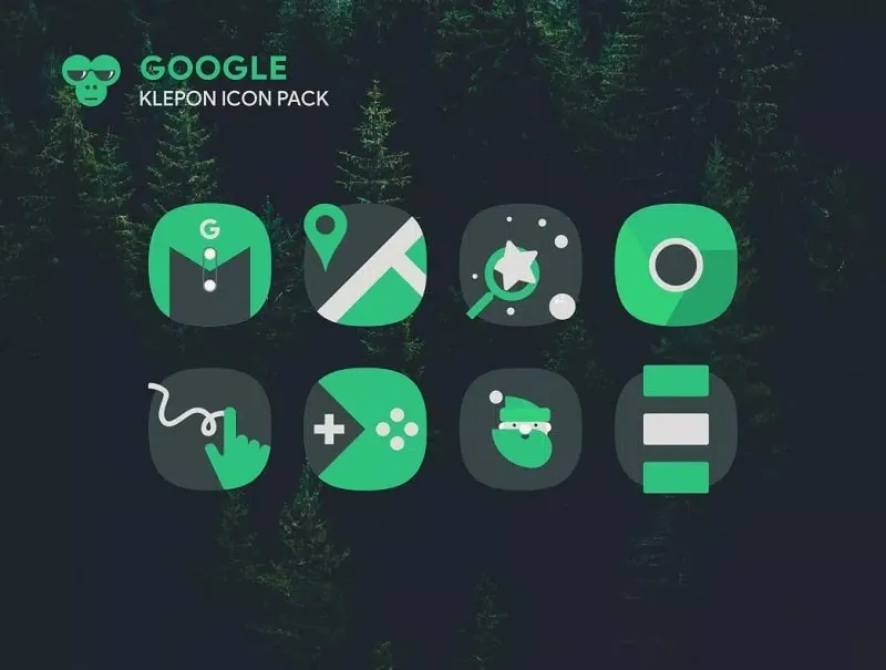 Klepon apk displaying icon pack options